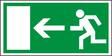 Rettungswegschild links – Symbol