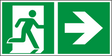 Rettungswegschild rechts – ISO 7010 – Kombiversion