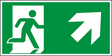 Rettungswegschild rechts aufwärts – ISO 7010 – E002