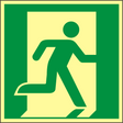 Rettungswegschild rechts – ISO 7010 – Symbol