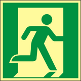 Rettungswegschild rechts – ISO 7010 – Symbol