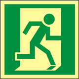 Rettungswegschild rechts – BGV A8 E10