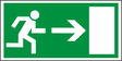Rettungswegschild rechts – Symbol