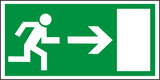 Rettungswegschild rechts – Symbol