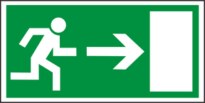 Rettungswegschild rechts – Symbol