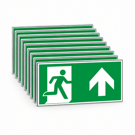 Rettungswegschild geradeaus – ISO 7010 – E002 – Mehrfachpack