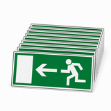 Rettungswegschild links – Symbol – Kunststoff 1 mm (Set)