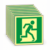 Rettungswegschild rechts – BGV A8 E10 – Mehrfachpack