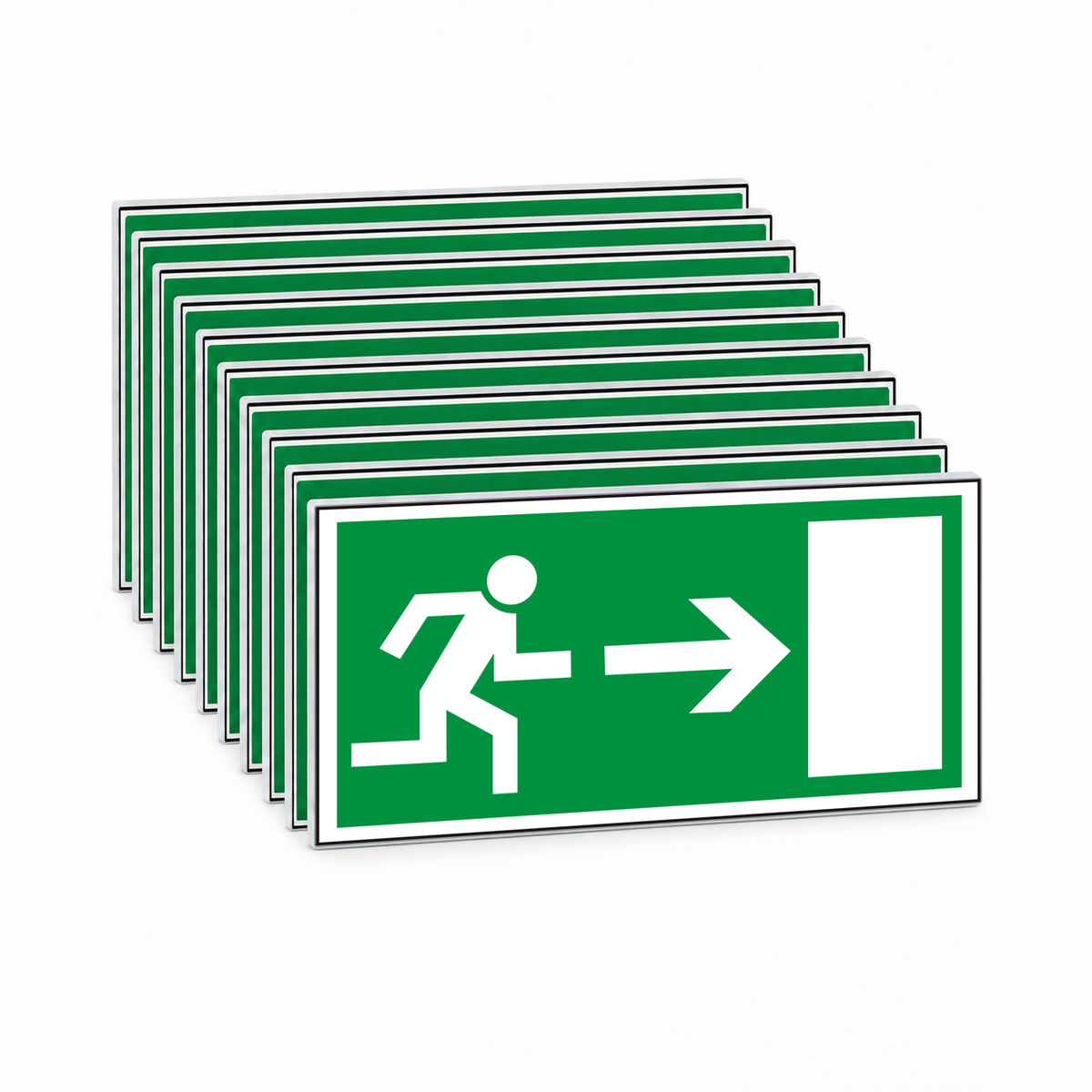 Rettungswegschild rechts – Symbol – Mehrfachpack