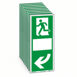 Rettungswegschild Türgriffhinterlegung linksweisend – Mehrfachpack