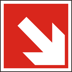 Brandschutzschild Richtungsangabe aufwärts / abwärts