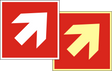 Brandschutzschild Richtungsangabe aufwärts/abwärts – ISO 7010