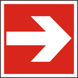 Brandschutzschild Richtungsangabe links/rechts