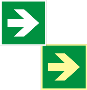 Richtungsangabe links/rechts/oben/unten – ISO 7010