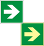 Richtungsangabe links/rechts/oben/unten – ISO 7010