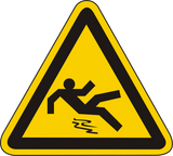 Warnschild Warnung vor Rutschgefahr