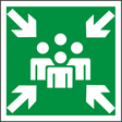 Rettungsschild Sammelstelle