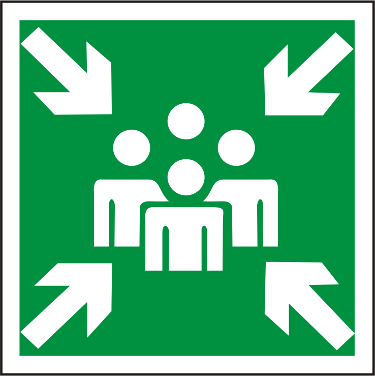 Rettungsschild Sammelstelle
