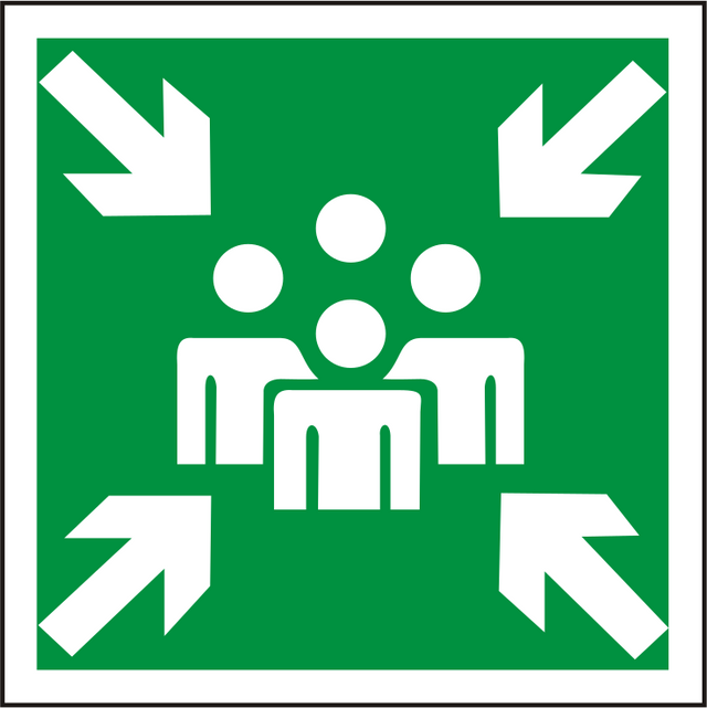Rettungsschild Sammelstelle