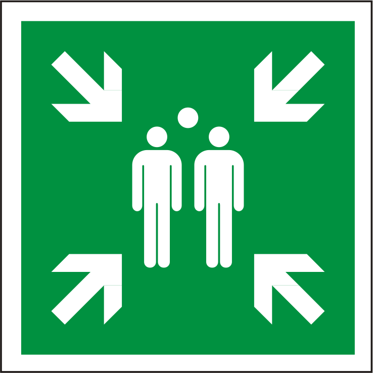 Rettungsschild Sammelstelle E 007 – ISO 7010