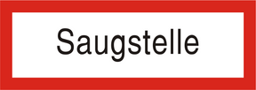 Brandschutzschild "Saugstelle"