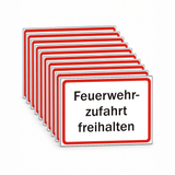 Schild Feuerwehrzufahrt freihalten – Mehrfachpack