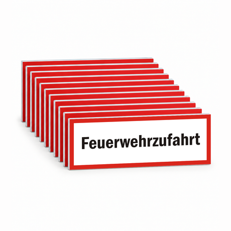 Schild Feuerwehrzufahrt – Mehrfachpack