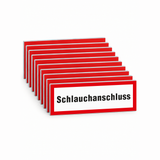 Schild mit Text Schlauchanschluss – Mehrfachpack