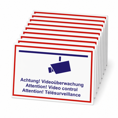 Schild Videoüberwachung (Set)