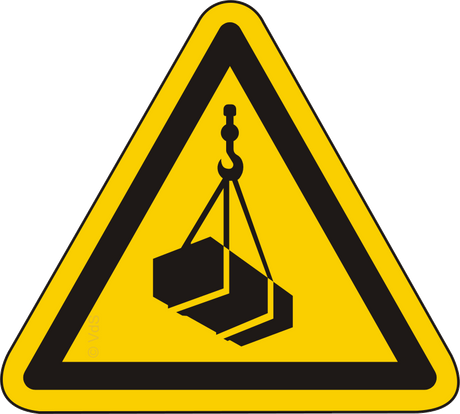 Warnschild Warnung vor schwebender Last – ISO 7010
