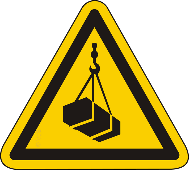 Warnschild Warnung vor schwebender Last – ISO 7010