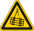 Warnschild Warnung vor schwebender Last