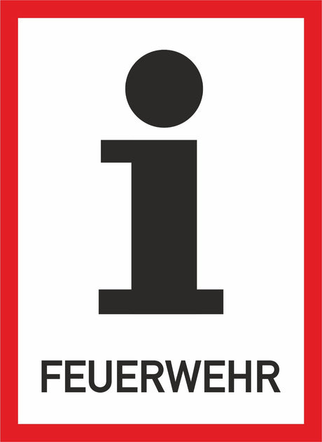 Sonderschild (Digitaldruck, UV-echt) mit Aufdruck / Symbol Information Feuerwehr