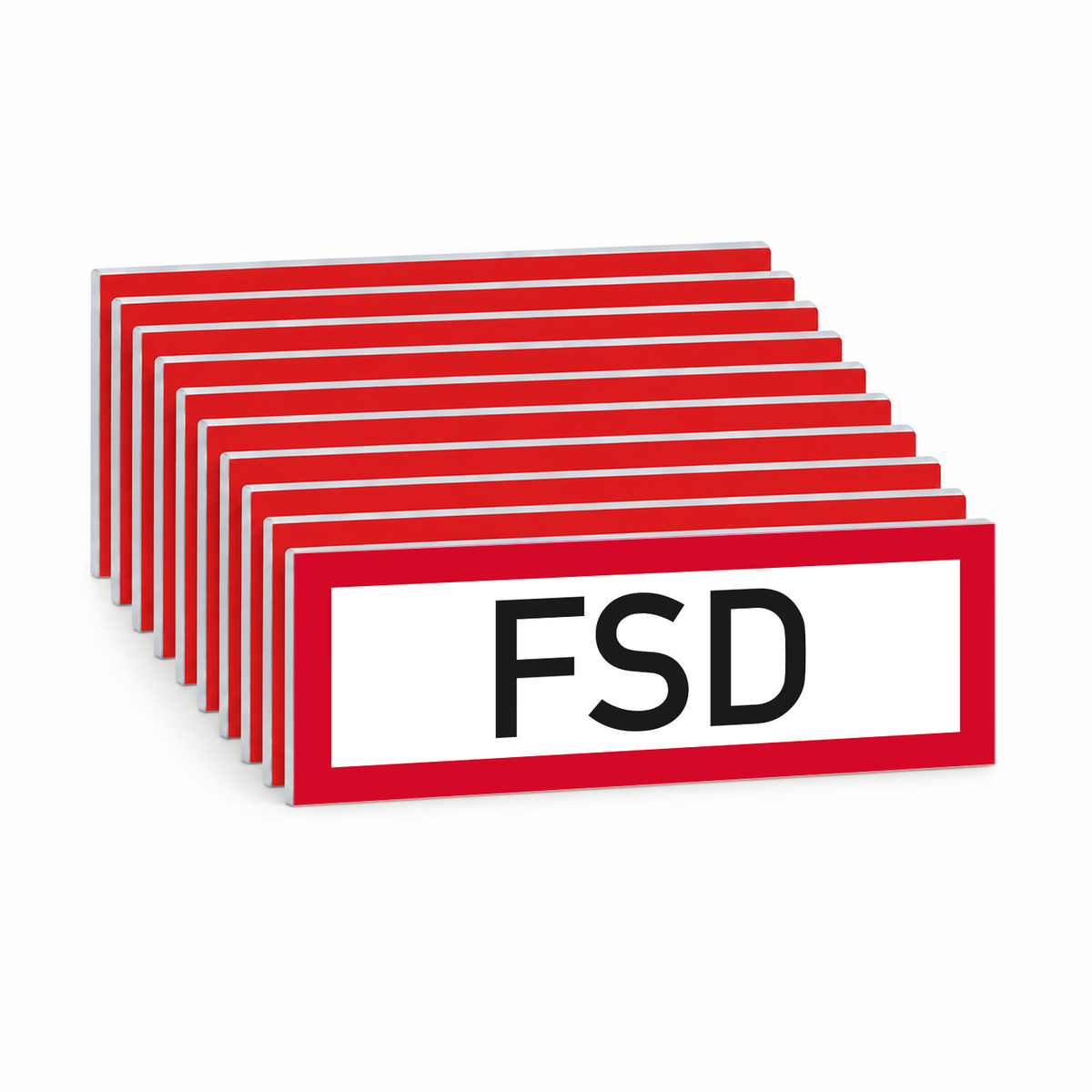 Sonderschild (Digitaldruck, UV-echt) mit Aufdruck / Symbol FSD – Mehrfachpack