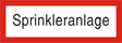 Brandschutzschild "Sprinkleranlage"