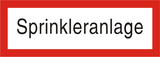 Brandschutzschild "Sprinkleranlage"