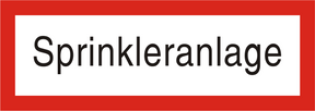 Brandschutzschild "Sprinkleranlage"