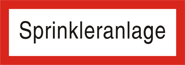 Brandschutzschild "Sprinkleranlage"