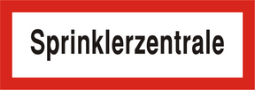 Brandschutzschild "Sprinklerzentrale"