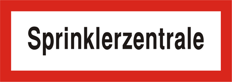 Brandschutzschild "Sprinklerzentrale"
