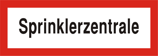 Brandschutzschild "Sprinklerzentrale"