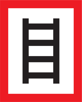Brandschutzschild Stelle zum Anleitern