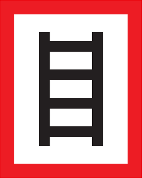 Brandschutzschild Stelle zum Anleitern