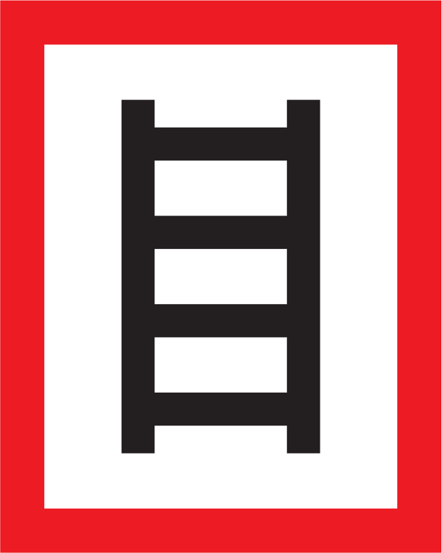 Brandschutzschild Stelle zum Anleitern