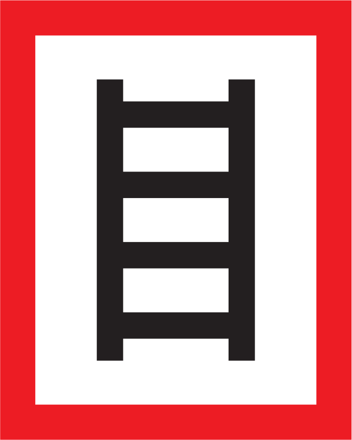 Brandschutzschild Stelle zum Anleitern