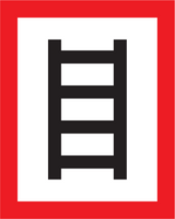 Brandschutzschild Stelle zum Anleitern