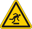 Warnschild Warnung vor Stolpergefahr – ISO 7010
