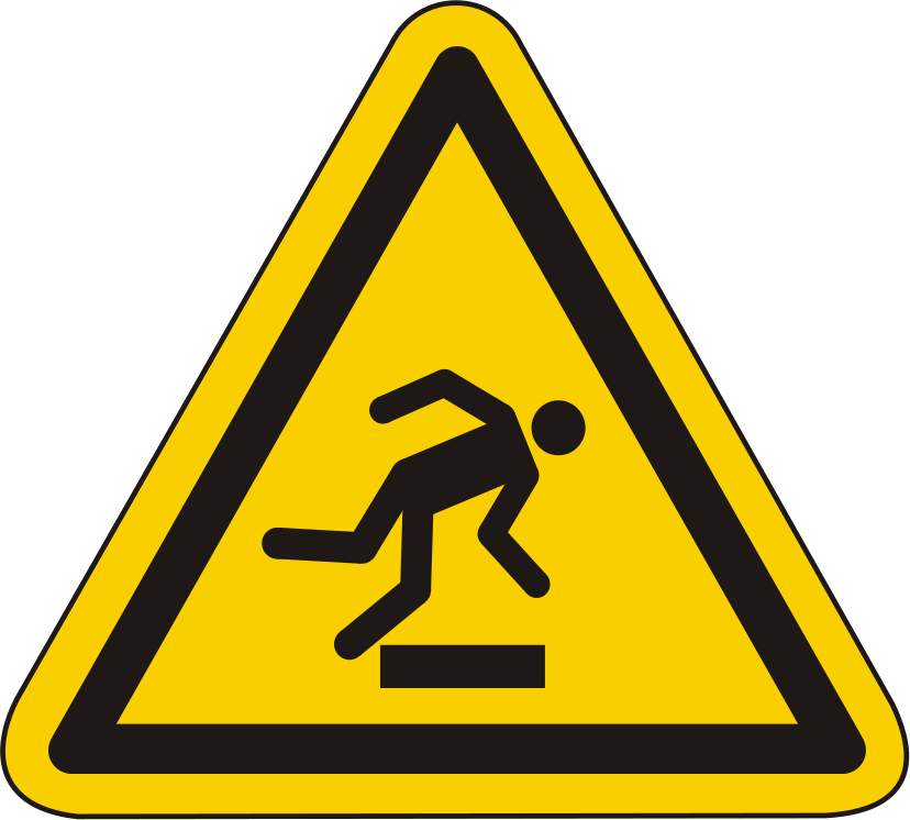 Warnschild Warnung vor Stolpergefahr – ISO 7010