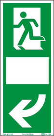 Rettungswegschild Türgriffhinterlegung linksweisend