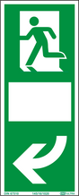 Rettungswegschild Türgriffhinterlegung linksweisend